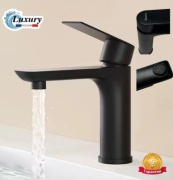 Смеситель Luxury LYX 1122-9, нержавеющая сталь, цвет черный