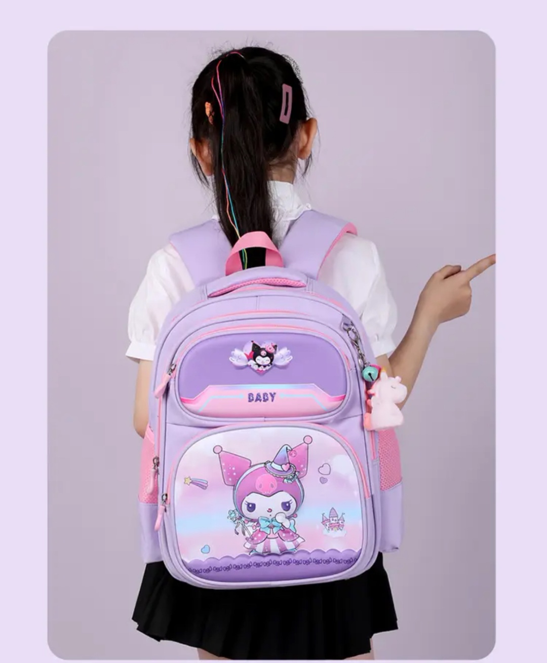 Рюкзак Kuromi текстиль розовый