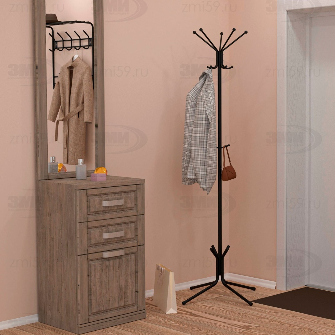 Купить Вешалка стойка ЗМИ Луч 5, металл, 63x177 см, черный в Алматы ...