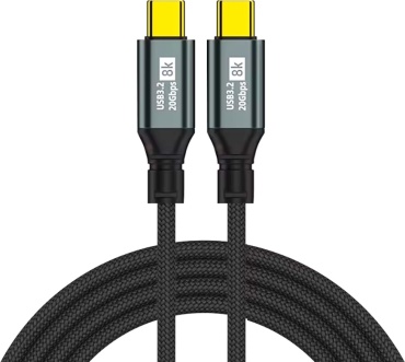 Кабель Hotriple USB TypeC (M), USB 3.2 Gen 2 (M), 1 м, PCB117 черный
