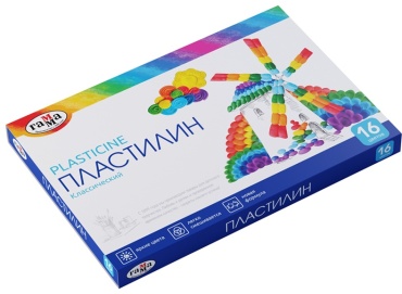 Пластилин 16цв Гамма Классический со стеком (уп.10)
