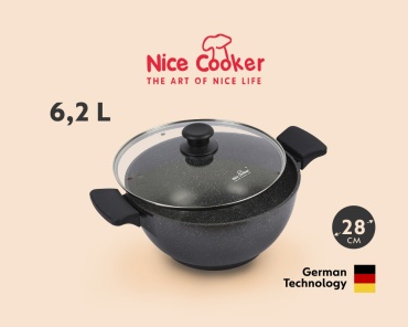 Казан Nice Cooker 6.2 л, мраморная крошка