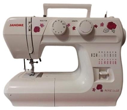 Швейная машина Janome Rose 12 LE белый, красный