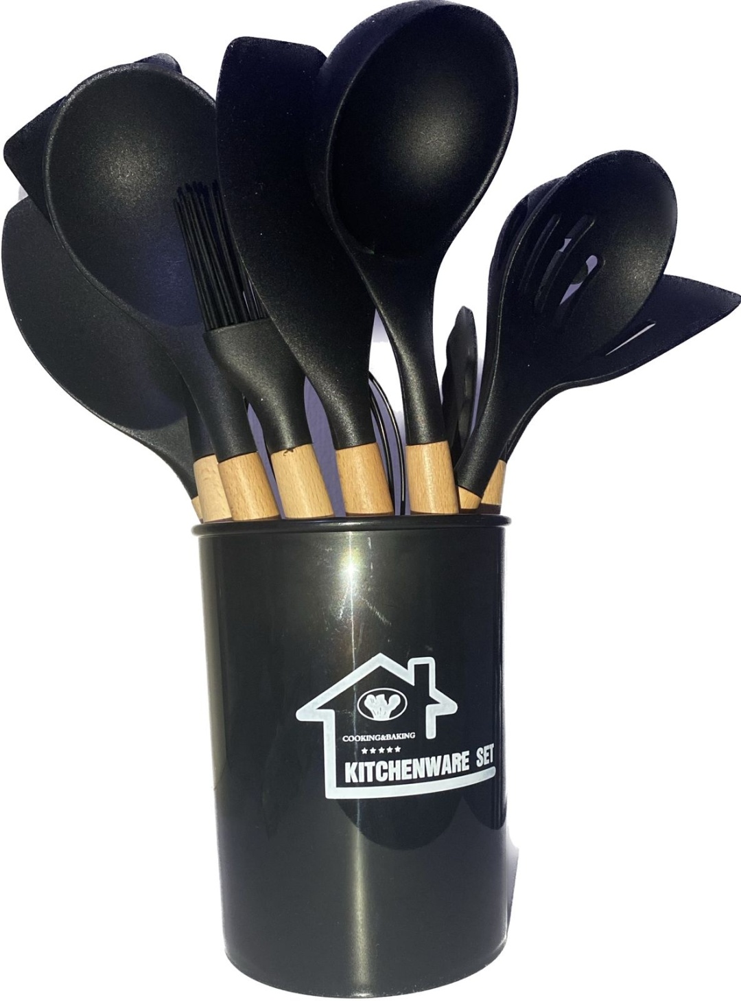 Набор кухонных инструментов KITCHENWARE STORE дерево, силикон, 12 шт