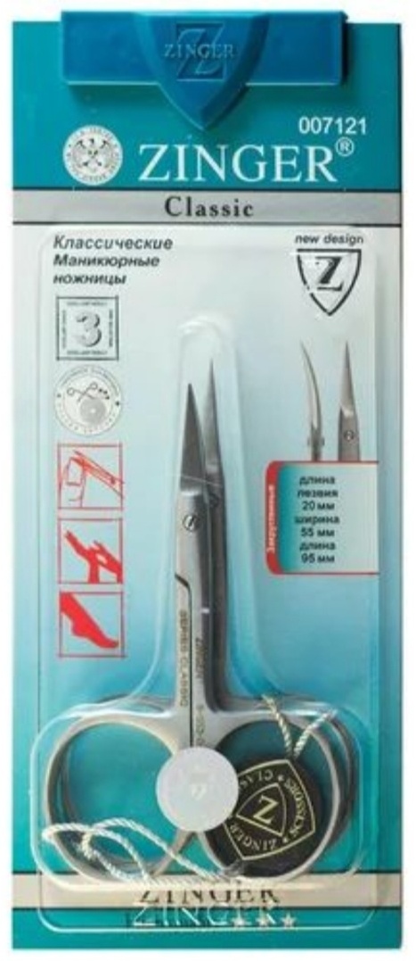 Zinger маникюрные ножницы 20 9 см 1 шт
