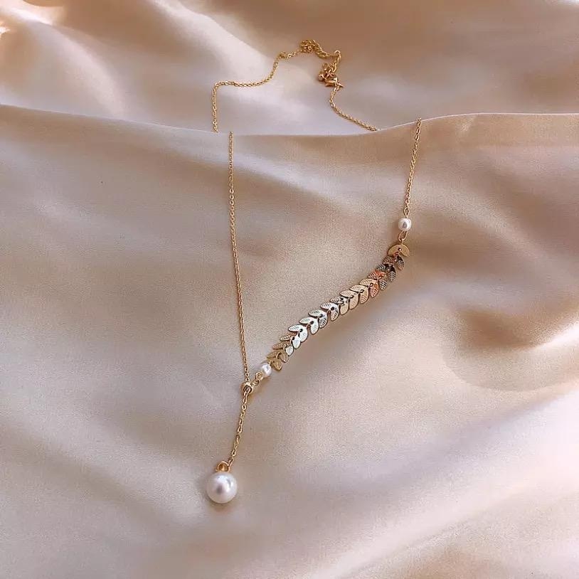 Колье Xuping Jewelry длина 46 см бижутерный сплав, жемчуг, пластик