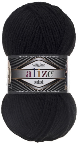 Моток Alize 60640747 черный 170 м 100 г