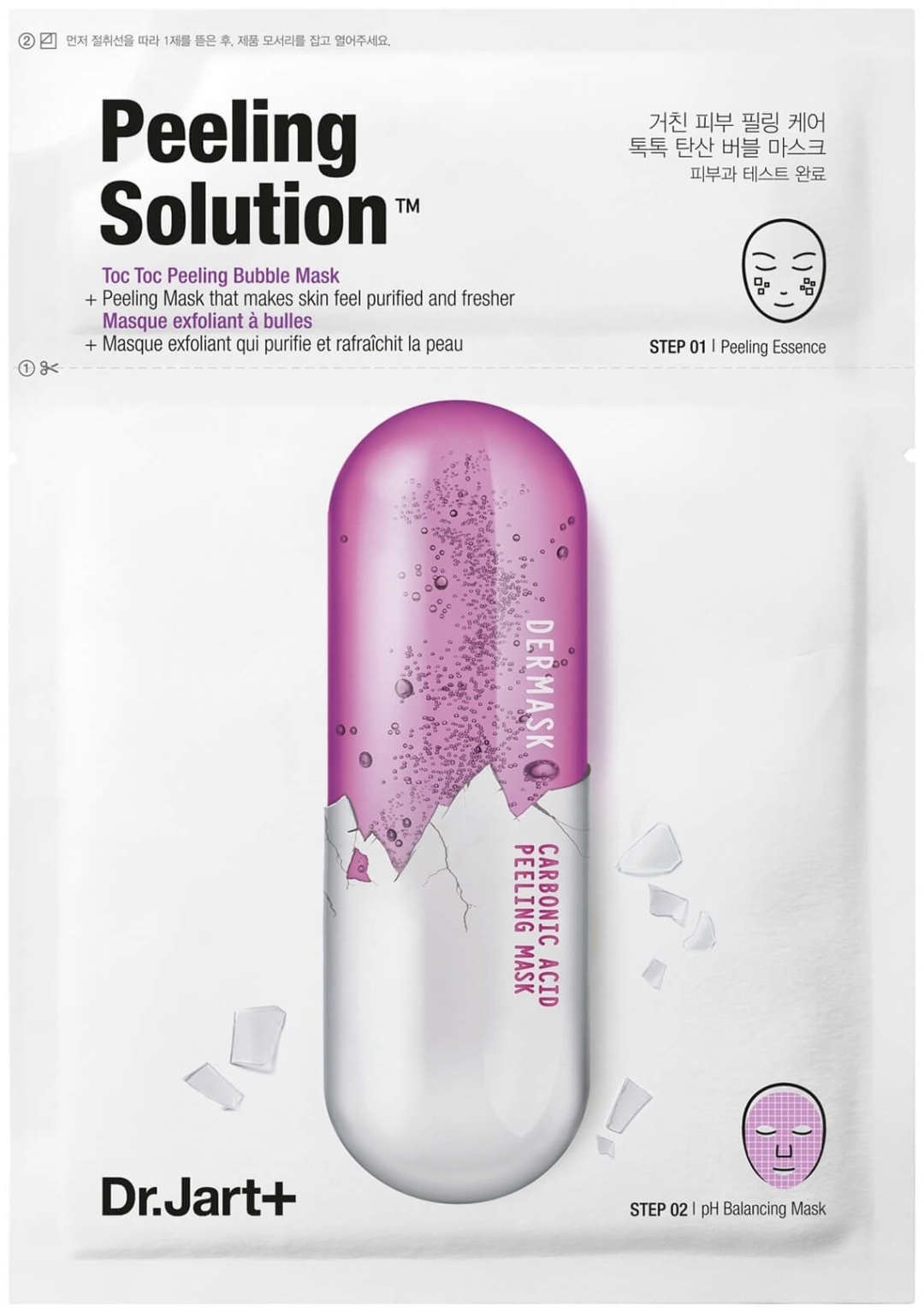 Купить Маска для лица Dr. Jart тканевая Peeling Solution 25 мл в кредит ...