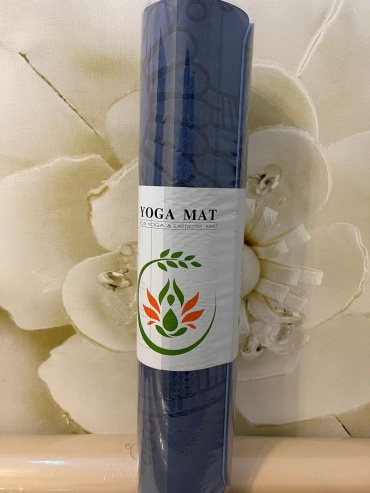 Yoga mat YOZI синий с рисунком 183х61х0.6 см синий