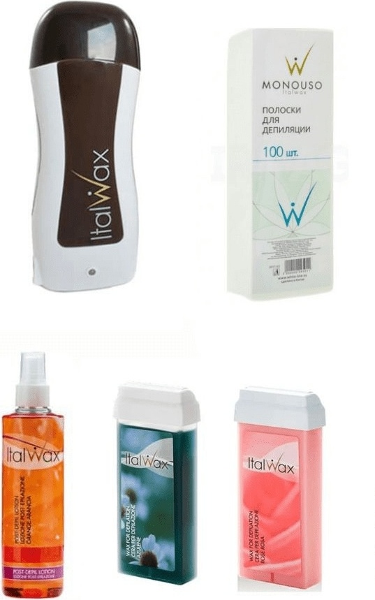 Набор ITALWAX воскоплав картиджный, воск картриджный, бандаж для депиляции