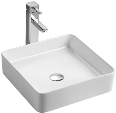 Раковина WeltWasser WW ELBACH 2179 накладная квадратная 40х40 см, фаянс