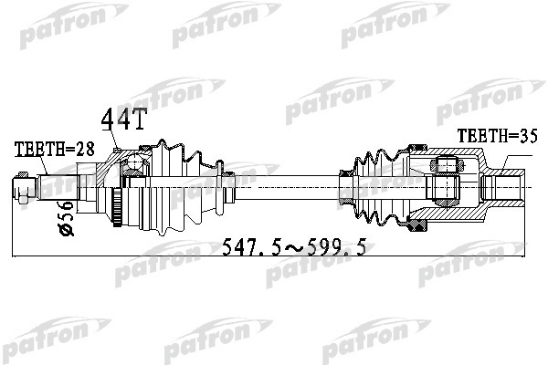 PATRON привод колеса в сборе pds2919