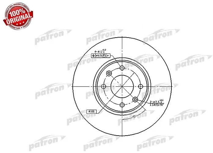 Диски PATRON передние PBD4141