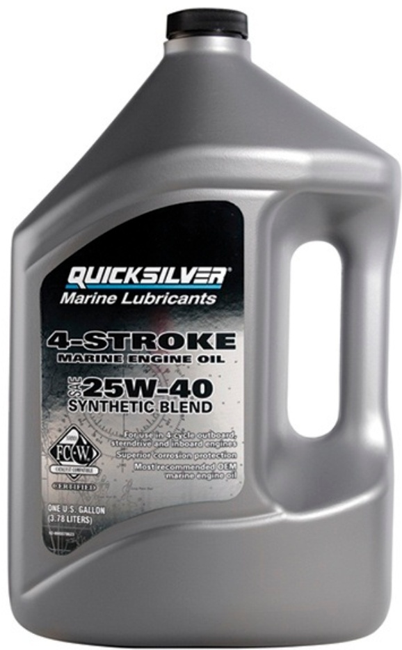 QUICKSILVER 4-Stroke Marine Engine Oil SAE 25W-40 Synth. Blend