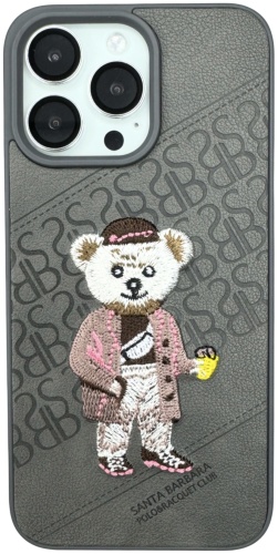 Чехол Santa Barbara Polo & Racquet Club для Apple iPhone 15 Pro Max серый