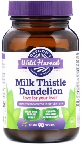 Oregon's Wild Harvest Milk Thistle Dandelion 90 капсул