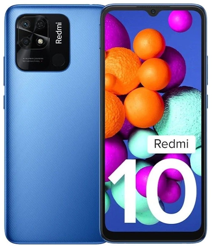 Смартфон Xiaomi Redmi 10C 4 ГБ/128 ГБ голубой