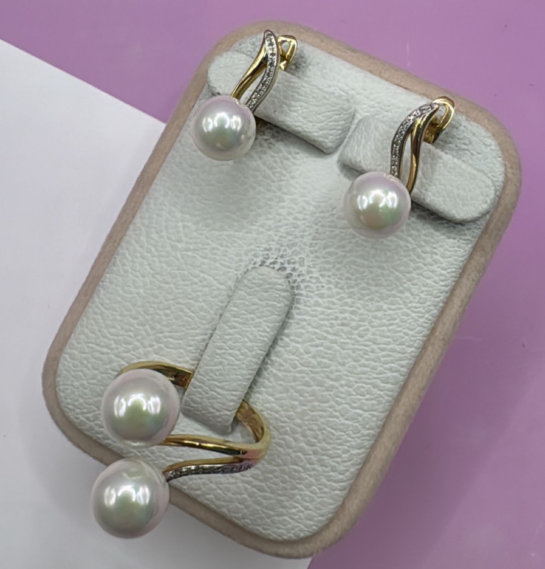 SAR-JEWELRY Gh-24-033_4263_18 вес 7.22 г золото, бриллиант, жемчуг