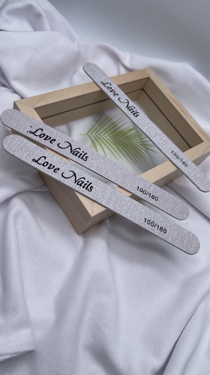 LOVE NAILS маникюрная пилка прямая 100/180 50 шт