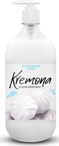 Жидкое мыло туалетное Kremona Жидкое крем-мыло ВОЗДУШНЫЙ ЗЕФИР 1000 1100