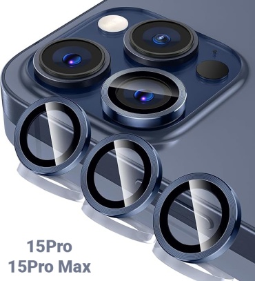 Стекло Moshphere для Apple iPhone 15 Pro синий