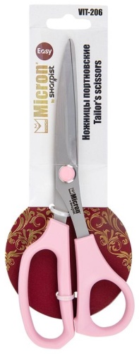 Ножницы "Micron by Sharpist"   Easy   VIT-206   портновские   на подложке с европодвесом   205 мм сатинированные