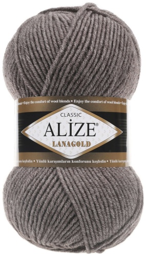 Моток Alize Lanagold 240 - Коричневый меланж 240 м 100 г