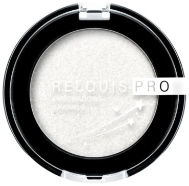 RELOUIS тени прессованные Eyeshadow Sparkle 01 snow