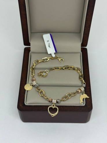 DARI GOLD 466193 длина 18 см, вес 5.72 г золото, плетение отсутствует