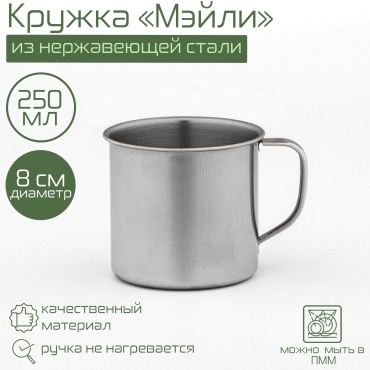 Кружка Доляна Мэйли 2467854 250 мл нержавеющая сталь