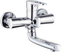 Смеситель для ванны ZEGOR PUD3, латунь, цвет хром