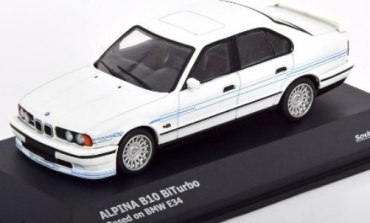 Модель автомобиля BMW Alpina B10 Biturbo E34 white 1:43 Solido 1:43