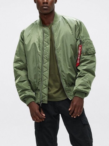 Бомбер Alpha Industries зеленый