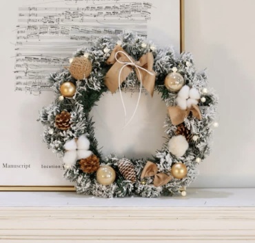 Новогодний венок Merry Christmas d 80 см со светодиодами