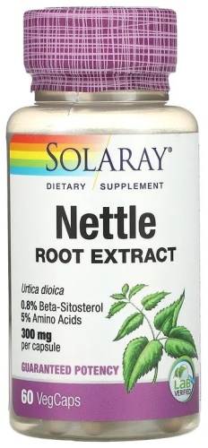 Solaray БАД Nettle Root Extract, 300 mg 60 капсул