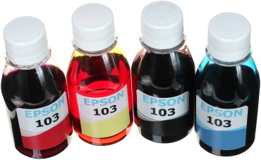 OEM Чернила Epson 103 EcoTank, желтый, красный, синий, черный многоцветный