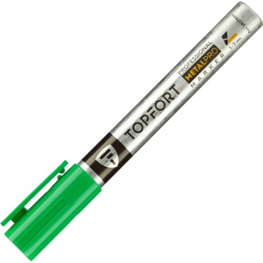 Маркер TOPFORT MetalPro, 1 шт, 3 мм, зеленый