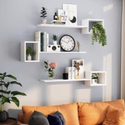 Полка Sore_pu, 110х15x100 см, белый