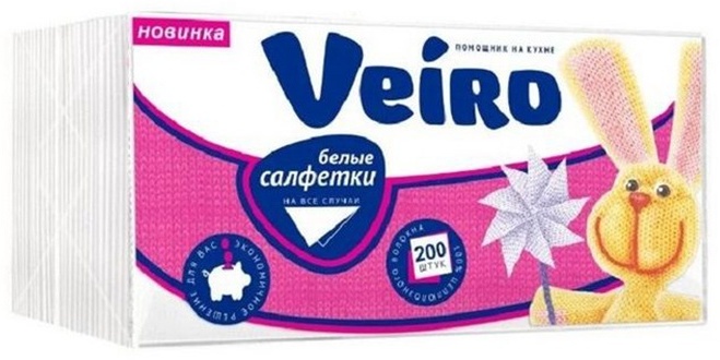Бумажные салфетки Veiro На все случаи 200 шт