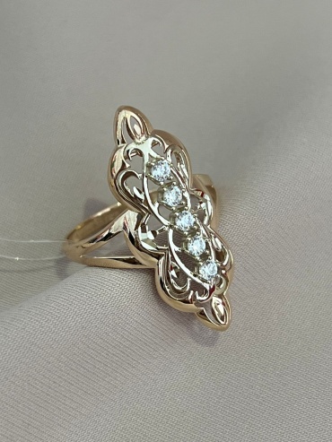 Diamond 07465 размер 20.5 вес 3.69 г золото, фианит