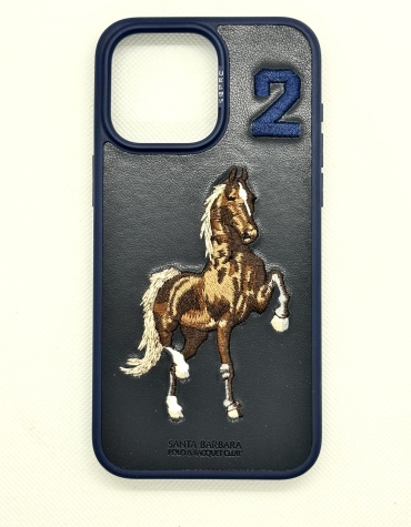 Чехол Santa Barbara Polo & Racquet Club для Apple iPhone 15 Pro Max синий