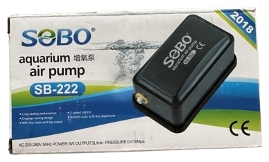 Компрессор SOBO SB-222 мембранный, производительность до 180 л/ч