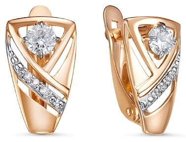 Серьги Lucente 2260307_1_1_1 вес 1.885 г золото, фианит