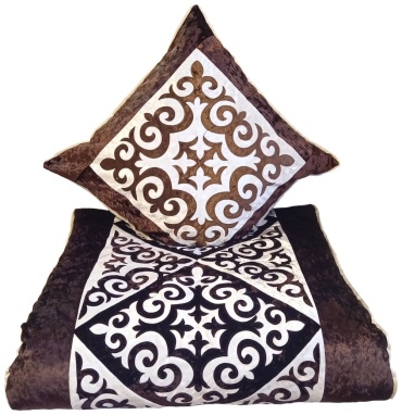 Mami.Textile комплект корпе с подушками 2.2x80 см, вата, коричневый