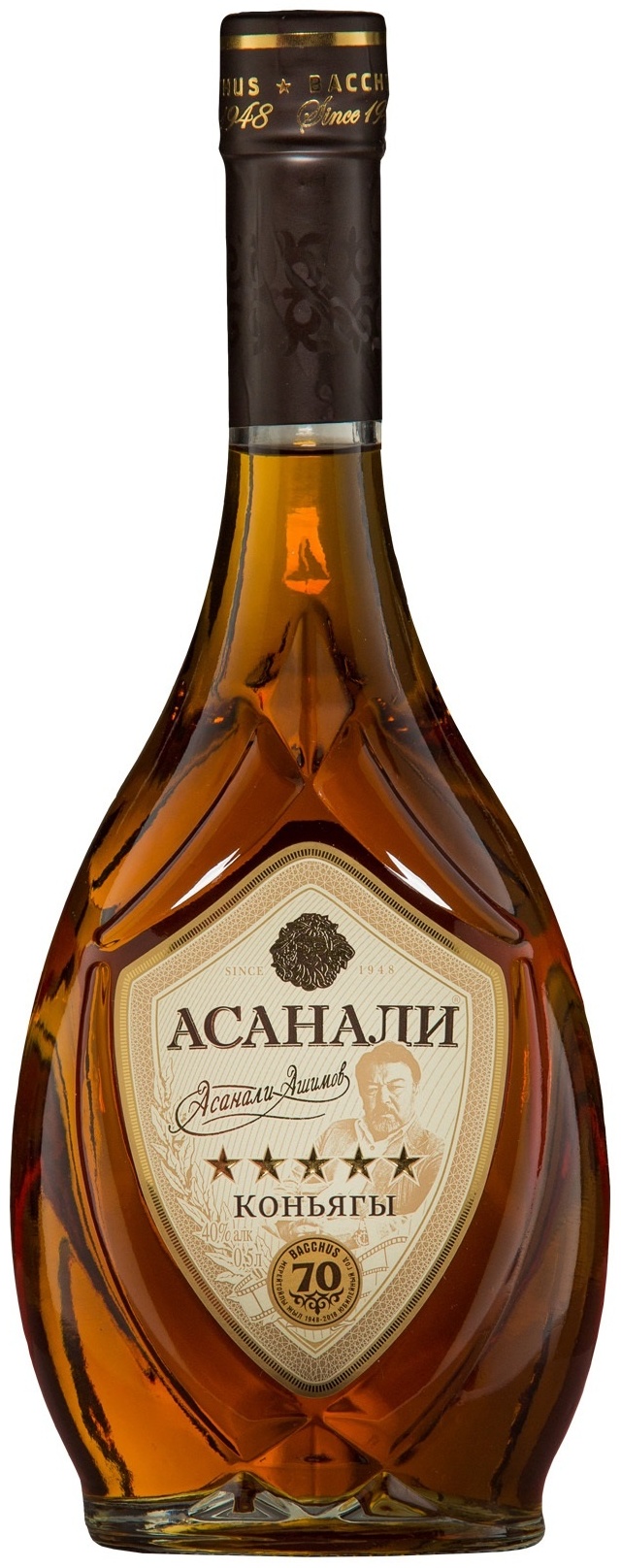Купить Коньяк BACCHUS Асанали 5 звезд 40% 0.5 л в Алматы – Магазин на ...