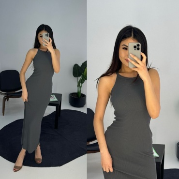 Повседневное платье Woman brand серый