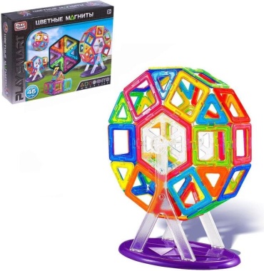 Конструктор Play Smart Цветные магниты 5135320, деталей 46 шт