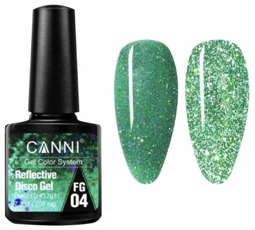 CANNI гель-лак Reflective Disco FG04 глянцевое 7.3 мл