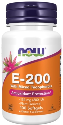 NOW E-200 капсулы 100 шт