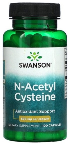 Swanson антиоксидант N-Acetyl Cysteine ​​Antioxidant Support 600 мг 100 капсул